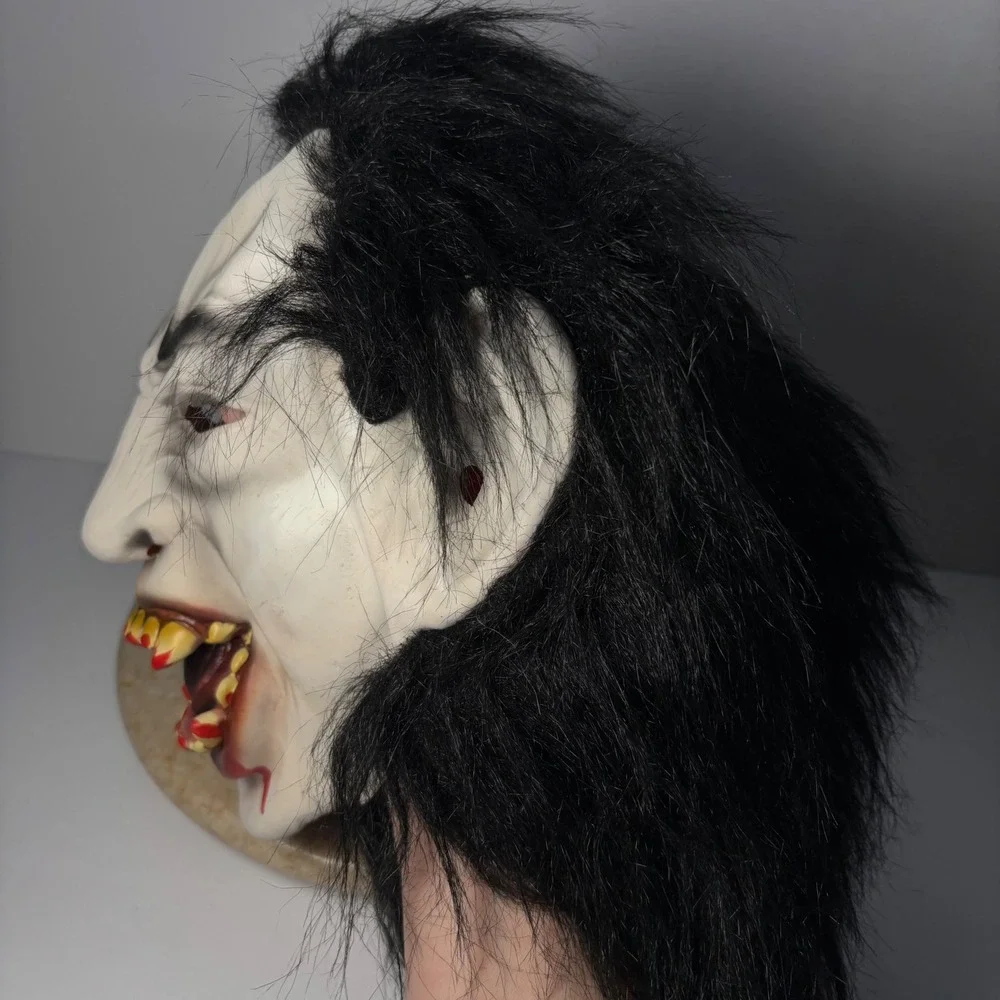 Paper Magic Group PMG Vampire‎ Ghoul Latex Mask Black Hair 2006 Lecherous Legion